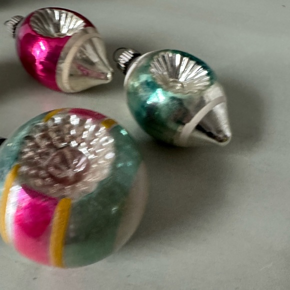 Vintage shiny brite Christmas ornaments concave lantern  lot - Picture 11 of 11